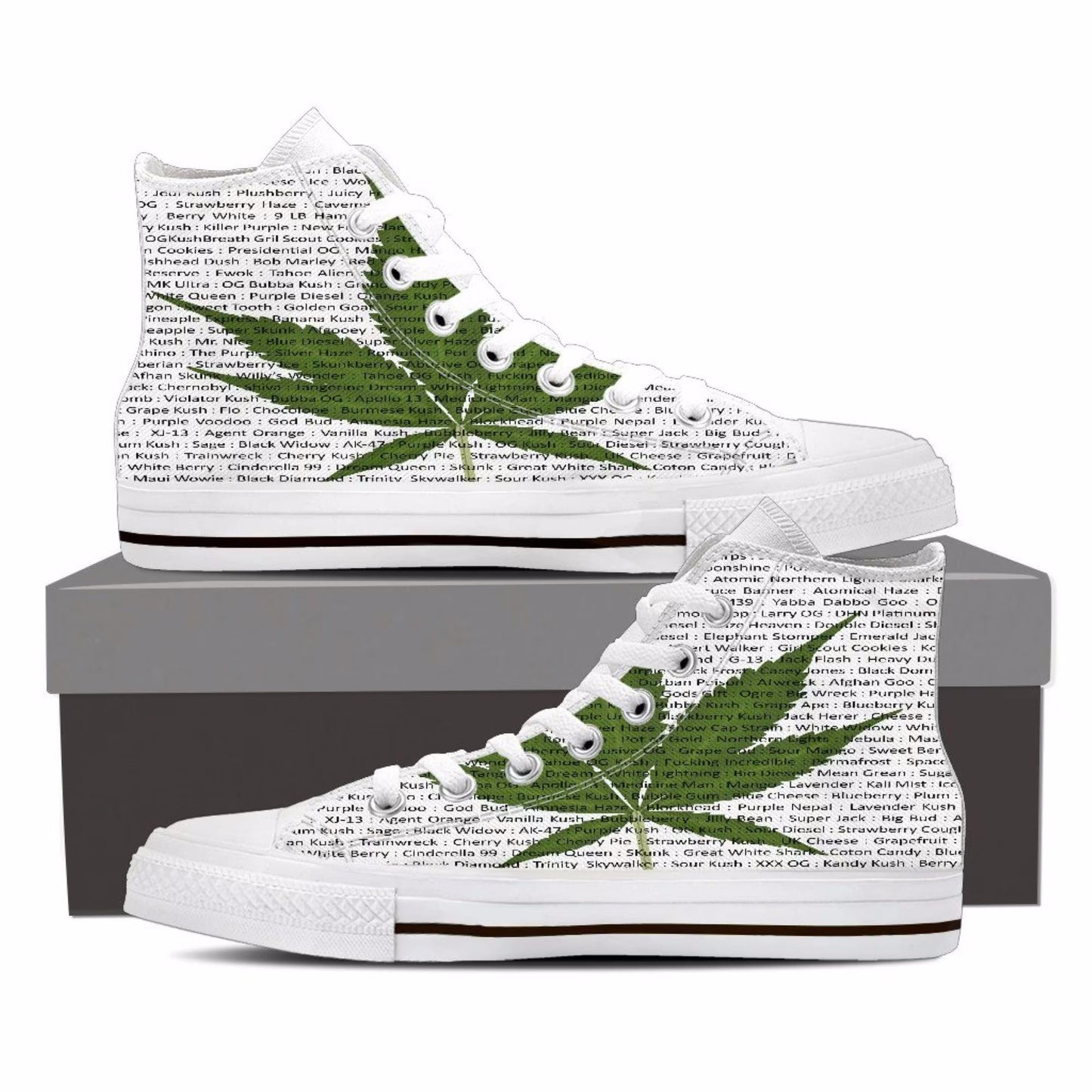 Marijuana Leaf High Top Sneakers