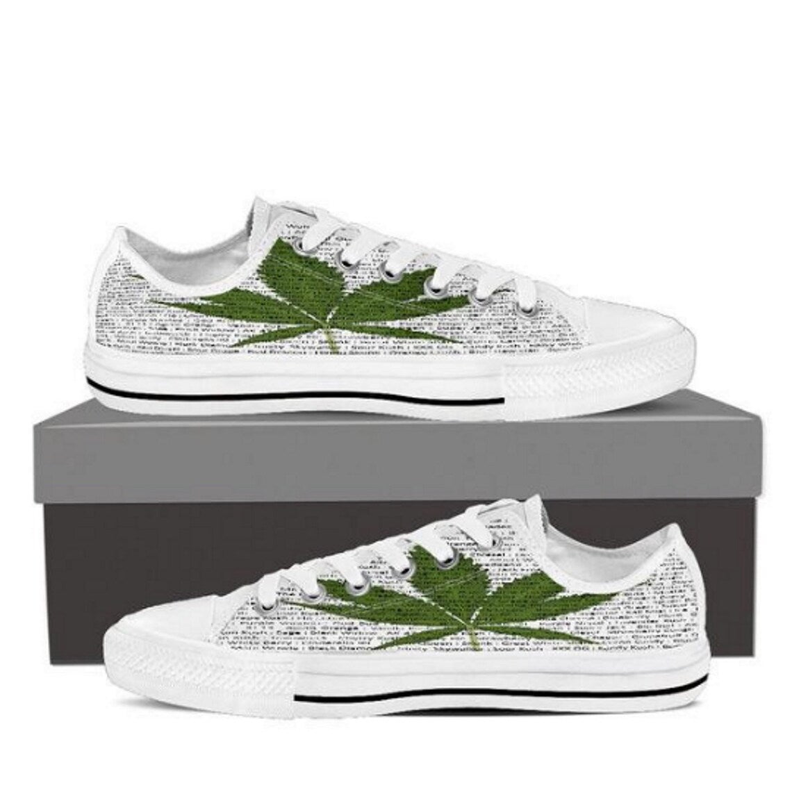 Cannabis Leaf Low Top Sneakers